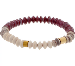31 Bits Wine and Cream Bliss Stretch Bracelet
