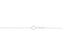Diamonique and Simulated Morganite Pendant w/ Chain, Sterling Silver