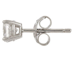 Diamonique 100-Facet 1.00 cttw Stud Earrings, Sterling Silver Platinum Clad