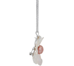 Honora Pearl Flower Pin / Pendant with 18" Necklace
