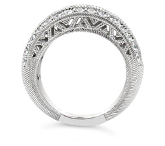 Judith ripka Classic Sterling Silver Diamonique Band Ring, Size 7