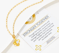 T. Jazelle Sterling Silver Charm "Strong Together" Pendant Necklace, 18"