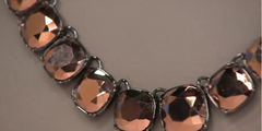 Kirks Folly Dazzle Me Gunmetal Necklace, Midnight