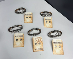 Good Work(s) "Queen" Earrings & 5-Row Bracelet Set, LOT of 5, HSN retail $150