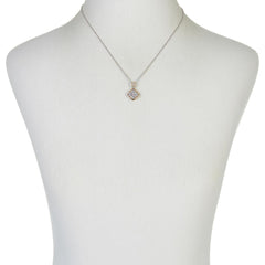 Gems by Michael Valitutti Two-Tone Sterling Silver White Zircon Necklace 18"