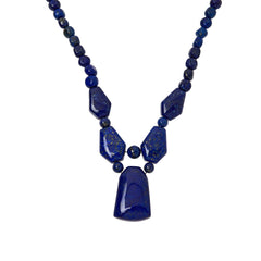 Jay King Sterling Silver Blue Lapis Beaded Bib Necklace 18" HSN $100