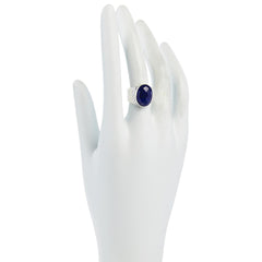 Jay King Faceted Blue Lapis Sterling Silver Cocktail Ring Size 6
