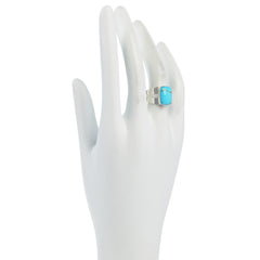 Jay King Gold Matrix Turquoise Sterling Silver Band Ring Size 6
