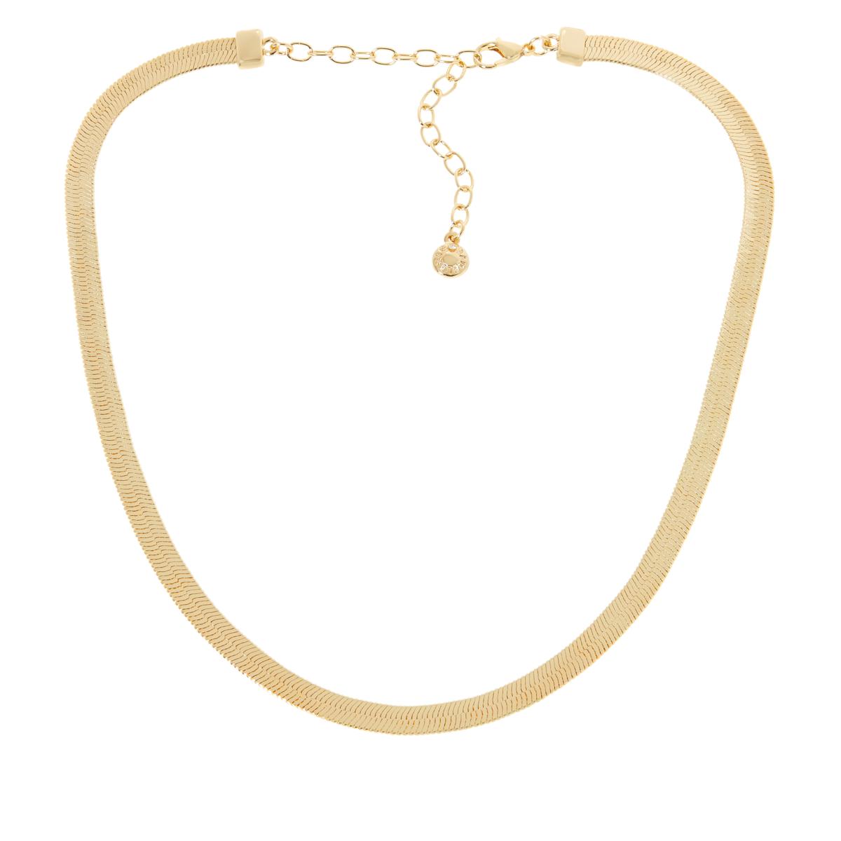 Baublebar Goldtone Herringbone Adjustable Necklace 16" (HSN $20)
