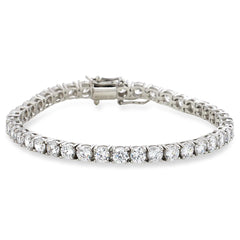 Absolute Sterling Silver Magic Magnet Clasp Star-shape Line Bracelet, 7-1/4"