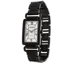 Ecclissi Black Color-Plated Sterling Silver. Status Watch, Size 6-1/2" - 7-1/4"