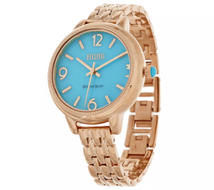 Ecclissi Sleeping Beauty Turquoise 14K Yellow Gold-Plated Sterling Silver Watch