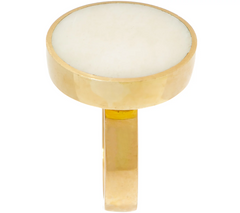 Soko Disc Gold tone Ring, Size 6