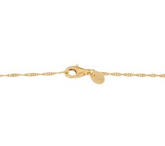 Diamonique Motif Star Pendant with Chain 14K Rose Clad