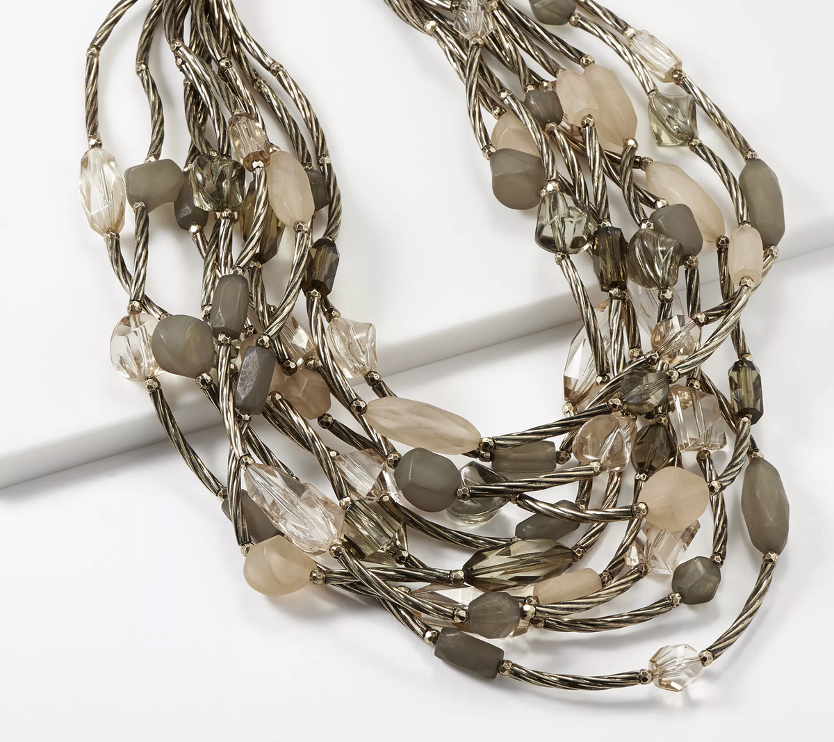 Linea by Louis Dell'Olio Multi Row Olive Carnival Necklace