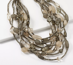 Linea by Louis Dell'Olio Multi Row Olive Carnival Necklace