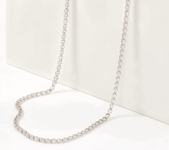Diamonique Sterling Silver Raindrop Tennis Necklace