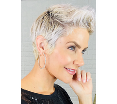 Joan Rivers Set of 2 Silver/Goldtone Leah Pave Flex Hoop Earrings