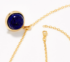 Gem Gossip Reversible Pendant with 18" Chain 10K