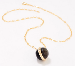Gem Gossip Reversible Pendant with 18" Chain 10K