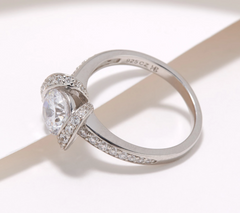 Diamonique Sterling Silver 81 Facet Supreme Firework Cut Ring Size 6