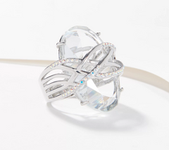 Kirks Folly Starfire Silvrtone Ring, Size 5