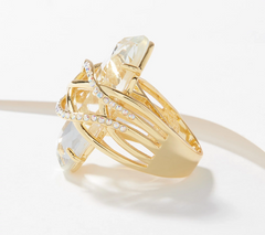 Kirks Folly Starfire Goldtone Ring, Size 5