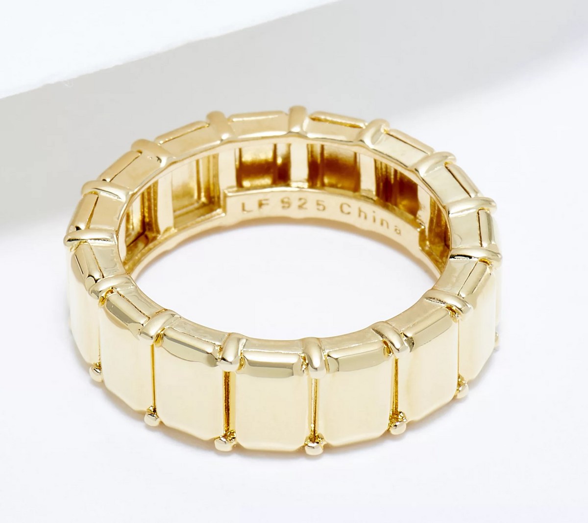 Lisa Freede x Silver Style Baguette Eternity Gold-Plated, Ring, Size 6