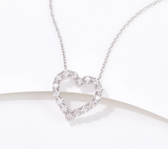Affinity Diamonds Sterling Silver Heart Necklace