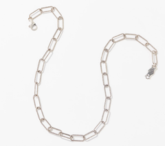 American West Sterling Silver Paperclip Necklace, 12.0g