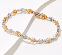 Affinity Diamonds Two-Tone Bracelet 0.50cttw, 7-1/4"