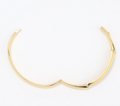 Diamonique Italia Goldclad  Sterling Silver Polished Pave Bar Bangle, Avg