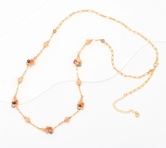 Susan Graver Beaded Cluster Dainty Chain Necklace