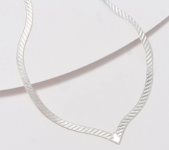 UltraFine 950 Silver V Shape Herringbone 20" Necklace