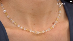 Herkimer Mines â€œDiamondâ€ Quartz & Citrine Beaded Necklace â€“ 18"