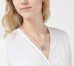 Kirks Folly North Star Bezel Chain Silvertone Necklace
