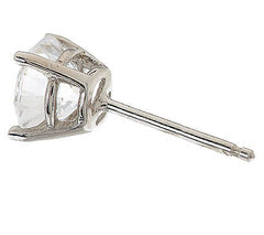 Diamonique 100-Facet 1.00 cttw Stud Earrings, Sterling Silver Platinum Clad