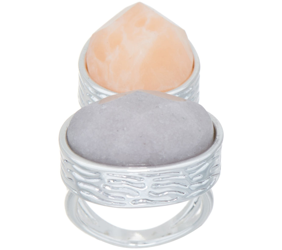 Samantha Wills Silvertone 'Here Comes the Sun' Bold Gibbsite & quartzite Ring, Size 6
