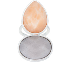 Samantha Wills Silvertone 'Here Comes the Sun' Bold Gibbsite & quartzite Ring, Size 6