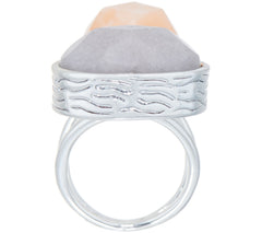 Samantha Wills Silvertone 'Here Comes the Sun' Bold Gibbsite & quartzite Ring, Size 6