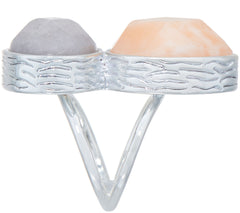 Samantha Wills Silvertone 'Here Comes the Sun' Bold Gibbsite & quartzite Ring, Size 6