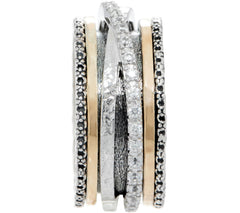 Or Paz Sterling Silver 0.50 cttw Gemstone Highway Ring, Size 10