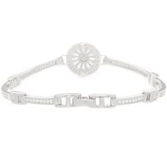 TOVA for Diamonique Center Station Bracelet, Sterling Silver, Average