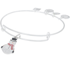 Alex and Ani Snowman Charm Bangle - Toys for Tots Silvertone