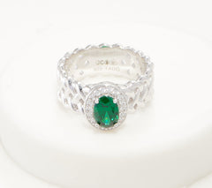 Fado Sterling Silver Celtic Weave Ring, Size 7