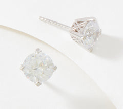 Diamonique x Zaxie Silvertone 7.20 cttw Stud Earrings