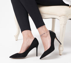 Diamonique x Zaxie "Keep My Attention" Silvertone Ankle Bracelet, 10"