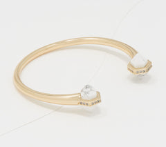 Diamonique x Lola Rose Gemstone Cuff Bracelet