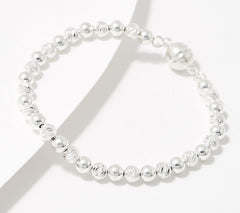 UltraFine 950 Fine Silver Magnetic Beaded Bracelet 8"