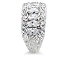Judith ripka Classic Sterling Silver Diamonique Band Ring, Size 7